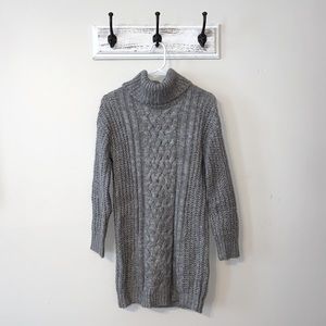 Gray cowl neck sweater dress. Cozy cozy!